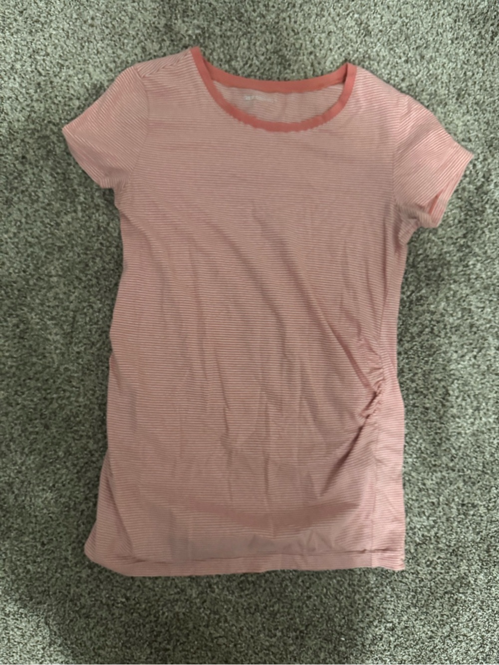 GAP maternity Coral Stripe Short-Sleeve Tee